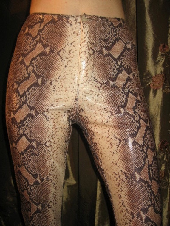 snakeskin skinny pants