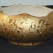 Weeping Bright Gold Hand Decorated Bowl or Planter 22K Gold