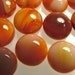 Kiln Formed Opaque Orange Glass Bubbles 19 Pieces (B283)