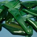 Green Glass Leaves Kiln Formed Mosaic Tiles 40 Pieces (P118)