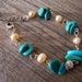 Turquoise Freshwater Pearl Silver Bracelet
