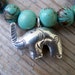 Hill Tribe Silver Elephant Acai Bead Stretch Bracelet