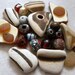 Scottish Sea Pottery, Sea Glass, Beads, Jewelry Supplies, Matched Set Rustic