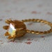Clearance Sale - Vintage Flower Ring with Aurora Borealis Crystal, Petals, Floral, Twisted Band