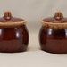 Vintage Hull Oven Proof USA Condiment Containers - Set of 2