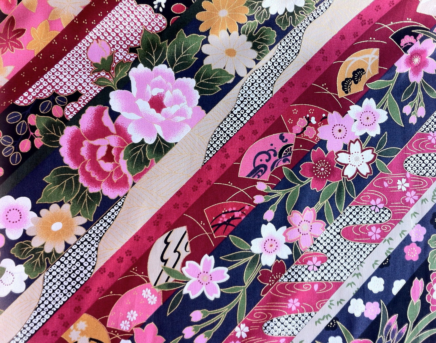 Japanese Floral Fabric 1 Yard Sale Sale Sale