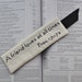 Religious Bookmark - Bible Verse - Scripture - A friend loves at all times - Proverbs 17 - Hand Stitched - Black - Gingham