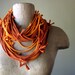 THE SHAG - cotton jersey scarf in vermillion orange