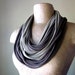 STANDARD cotton jersey scarf necklace in brown & taupe - by EcoShag