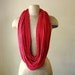 CHUNKY scarf in red cotton jersey - by EcoShag