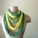 STANDARD cotton scarf necklace lemon lime