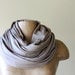 EXTRA LONG scarf in driftwood taupe cotton jersey knit - by EcoShag