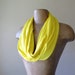 Yellow Infinity Circle Scarf - Canary Yellow Infinity Scarf - Lightweight Handmade Scarves