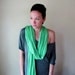 Long Green Scarf - Lightweight Spring Green Jersey Scarf - Eco Friendly Jersey Scarf