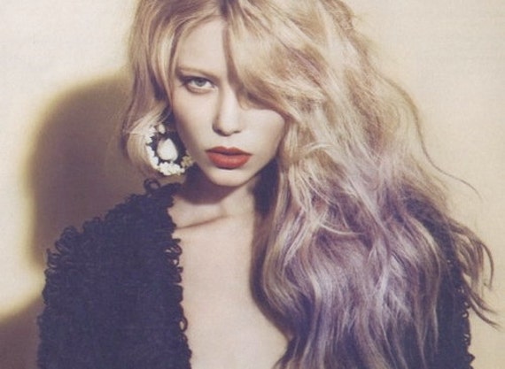 purple dipped blonde hair