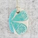 Turquoise Blue Flower Ceramic Pendant Necklace Casual Mens Womens olive Aqua blue