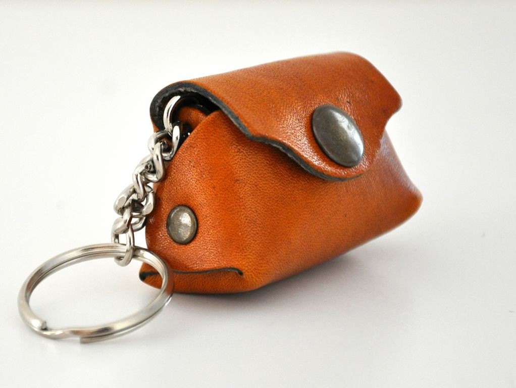 Keychain Leather Mini Bag Key Ring Key Chain by leatherline