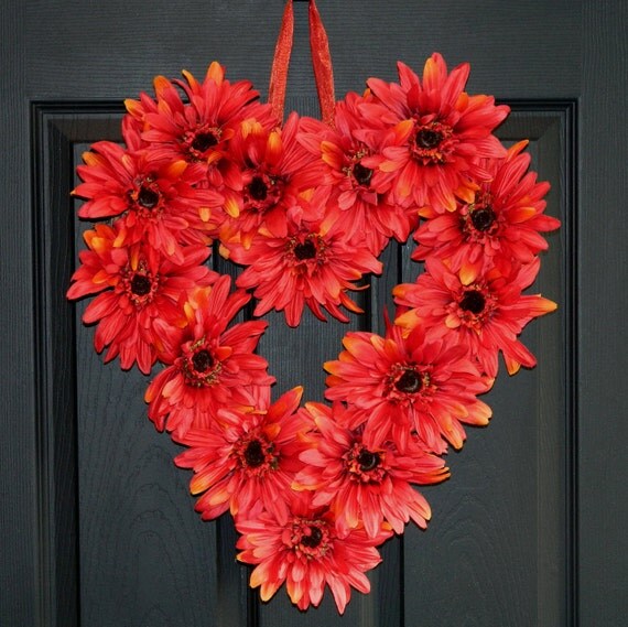 Valentine Wreath Heart Wreath Red Wreath Outdoor Wreath 2946