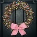 SALE - Spring Wreath - Easter Wreath - Last One - Green Burlap Bow -Reserved for Taffita