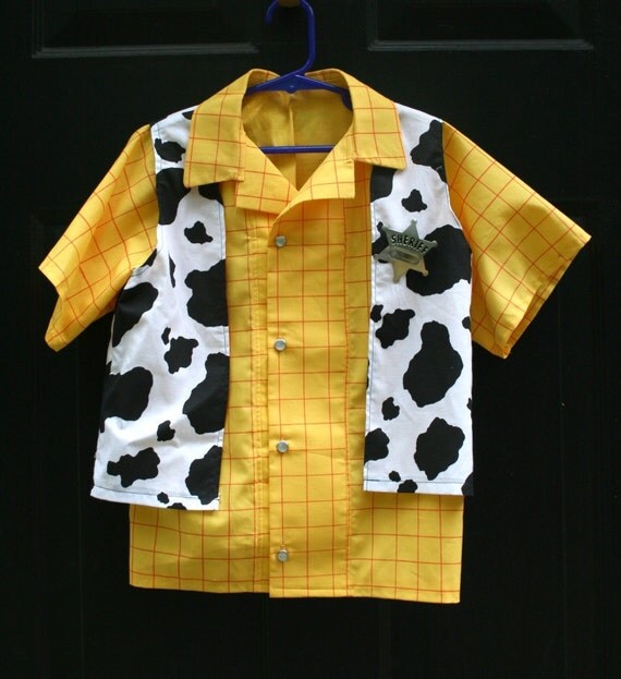 Items similar to Custom boutique Toy Story Woody cowboy shirt and vest