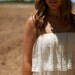 Vintage Lace Wedding Dresses 1970s Ruffled Tiered Straps Bohemian Hippie - Mia