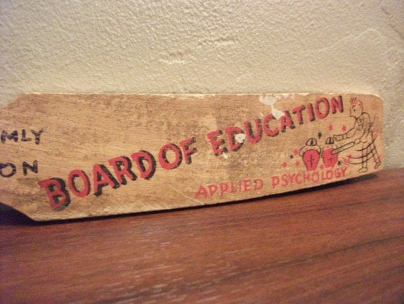 Items Similar To Board Of Education Wooden Novelty Paddle On Etsy