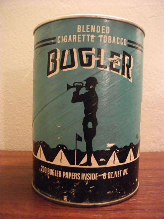 Bugler Tobacco Tin Can by PrimePickins on Etsy