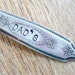 RESERVED FOR M - Vintage Silver Plated Hand Stamped Serving Spoon - DAD'S