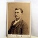 Sharp Dressed Mustached Man 1800s Cabinet Card Antique Photograph / Protected in High Quality Photo Dealer Sleeve