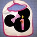 MINNIE MOUSE birthday bib