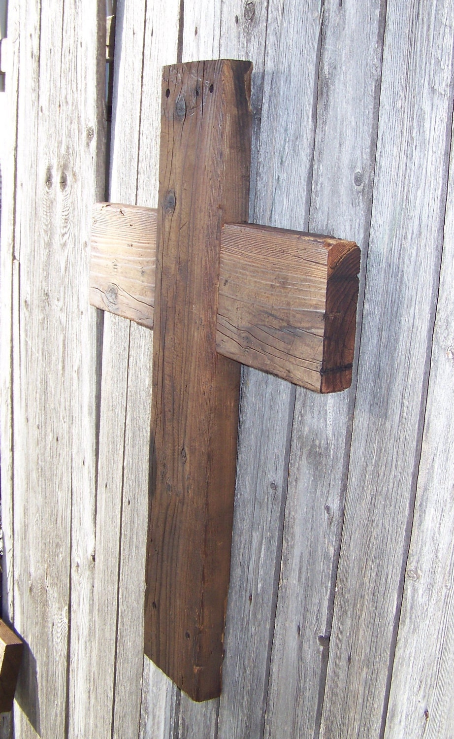 Rustic Wall Cross Aged Barnwood Knotted Pine Wall Cross