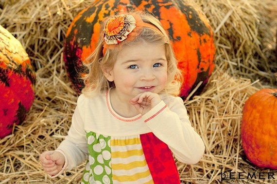 Halloween headband Thanksgiving Pumpkin headband Baby girl headband Newborn headband Fall headband Infant headband Baby headband Holiday bow