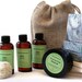 Mens All Natural Gift Set/ Soap/ Dish AfterShave/ Shaving Soap/Bag