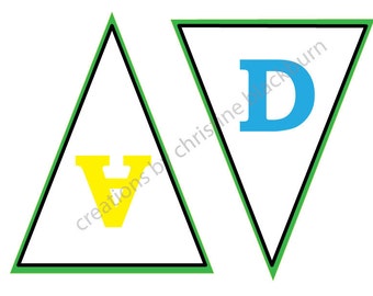 DIY Printable Colorful Birthday Party Banner