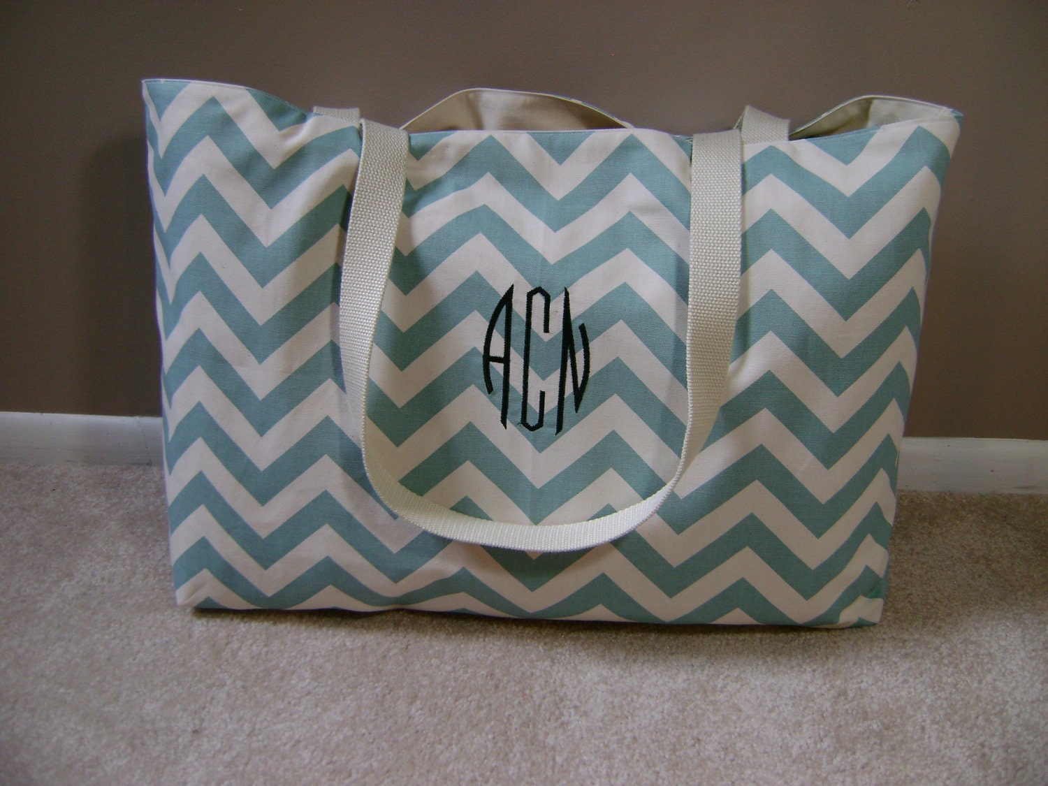 Nylon Tote Bags: Extra Large Monogrammed Beach Bags