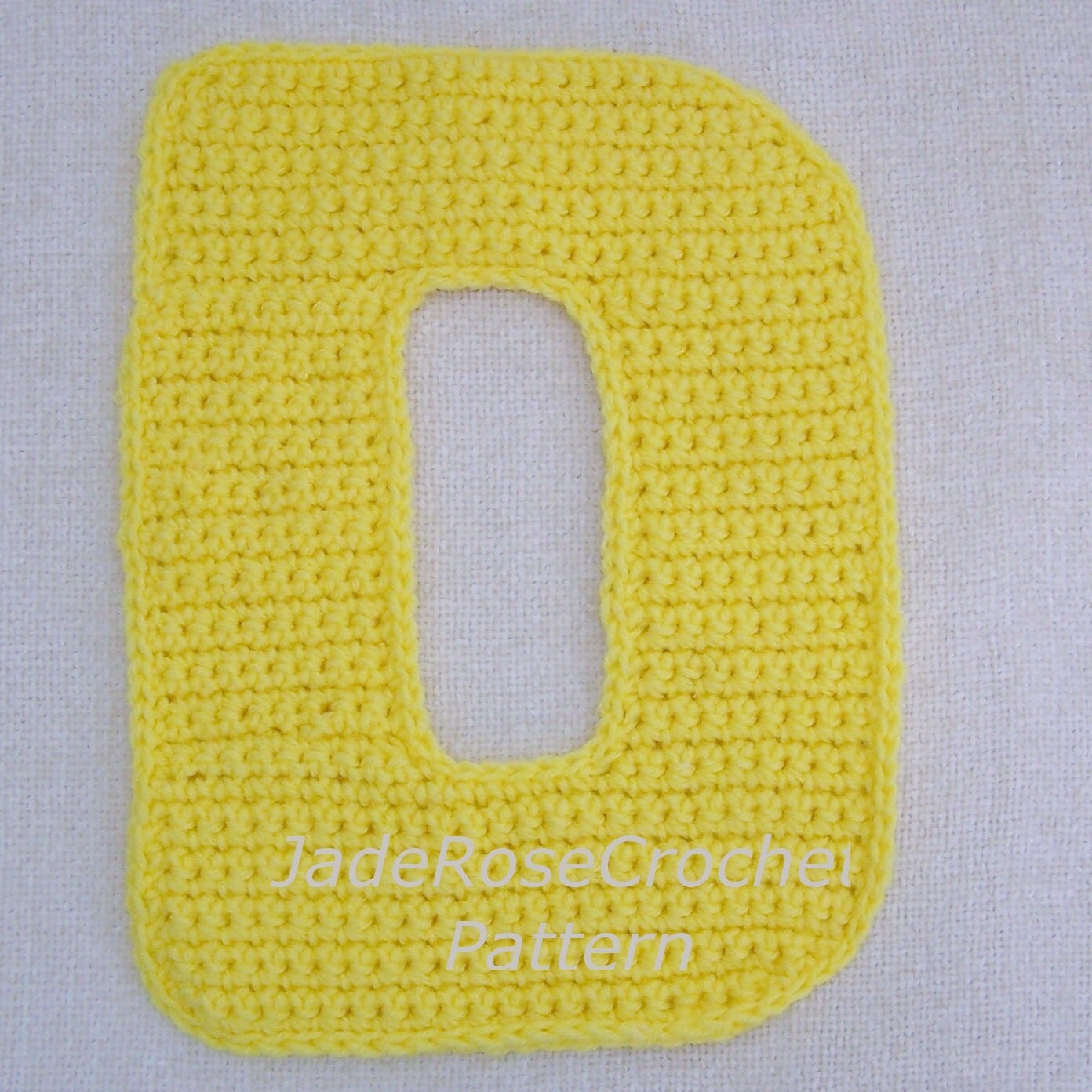 Crochet Letters Patterns D 3D Accent Pillow Alphabet Applique