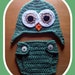 Newborn Baby Boy Crochet OWL Green Diaper Cover -n- Beanie Hat Set -- Cute Photo Prop