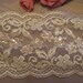 6 in. W. - Wedding White Sequined Stretch lace - Bridal, Lingerie, Altered Couture, Costume Design, - Wide Lace