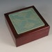 Ginkgo Leaf Tile in wood hinged jewelry box