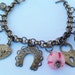 Gold Tone Indian Look with Charms Bracelet