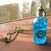 SALE: Royal Azure Blue - Glass Vial Necklace with Antique Filigree