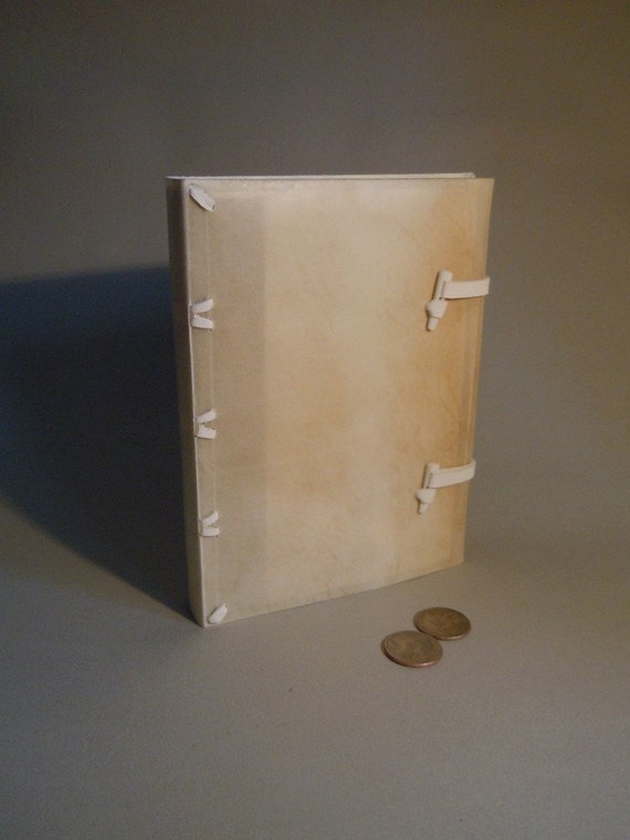 Limp Vellum Binding Calfskin Vellum AlumTawed Thongs Bone