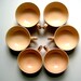 Mid Century Vernonware RAFFIA Tea Cups Classic MadMen Vintage