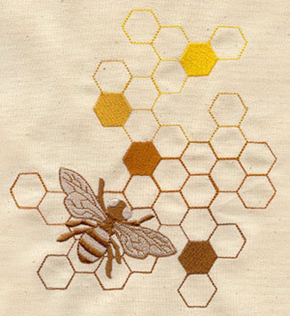Honeycomb Embroidered Flour Sack Hand/Dish Towel