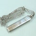 IRISH Sterling silver BAR pendant necklace vintage DUBLIN mark