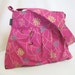 Emma Medium Diaper Bag - Messenger Bag - Pleated in Pink Japanese Import Linen - Adjustable strap - Elastic pocket - Custom