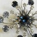Vintage Blue Rhinestone Satellite Brooch