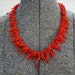 Vintage Red Coral Branch Necklace