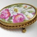 Vintage Limoges Porcelain Floral Brooch, signed Jo Bary, France