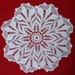 Handmade crochet doily - pot holder - white - 15 inches - home decor - lace